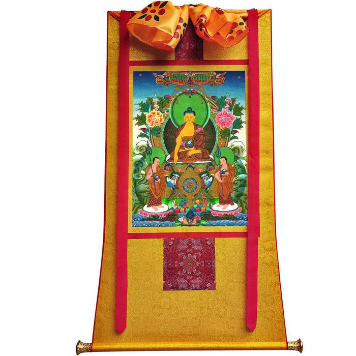 Shakyamuni - Tibetan thangka painting, view 6