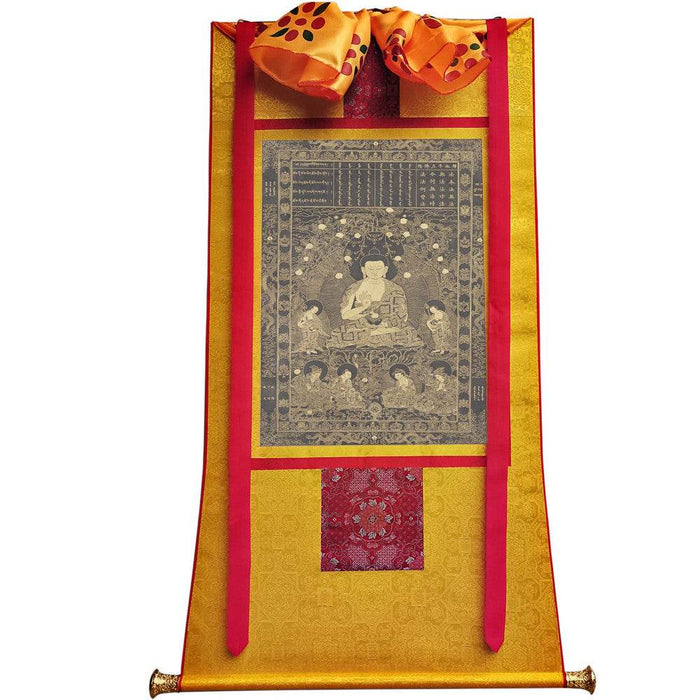 Shakyamuni - Tibetan thangka painting, view 6