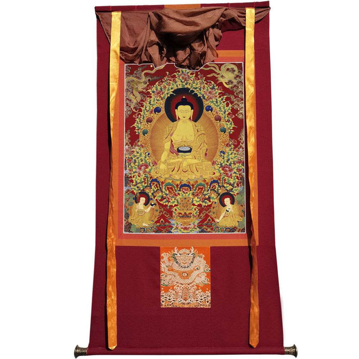 Shakyamuni - Tibetan thangka painting, view 7