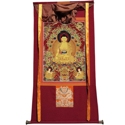 Shakyamuni - Tibetan thangka painting, view 7