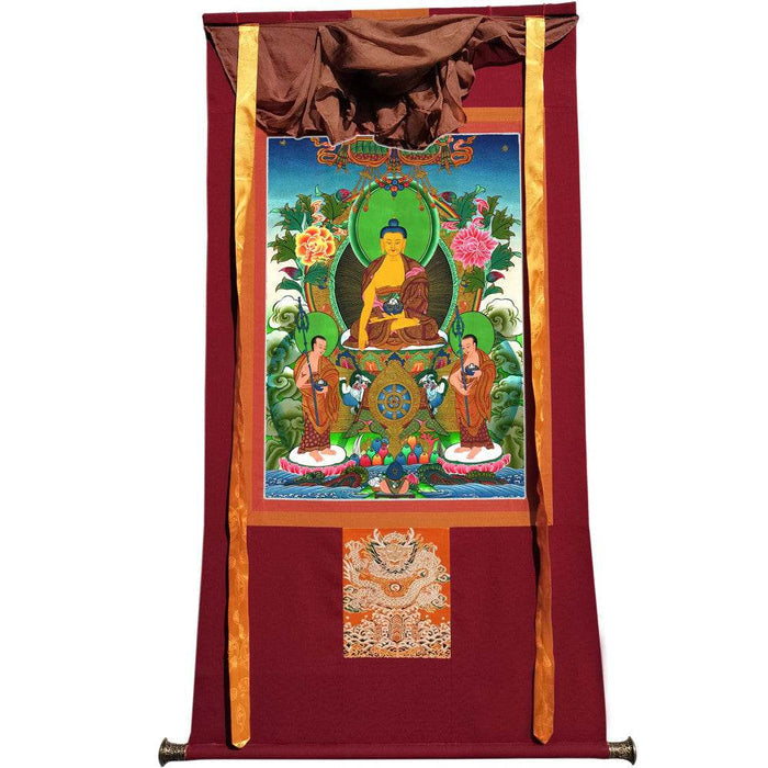 Shakyamuni - Tibetan thangka painting, view 7