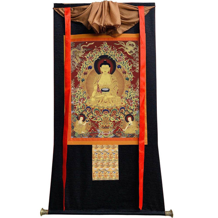 Shakyamuni - Tibetan thangka painting, view 8