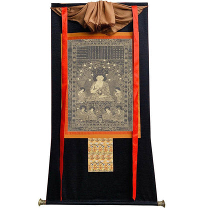 Shakyamuni - Tibetan thangka painting, view 8