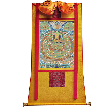 Shakyamuni's Refuge Tree - Tibetan thangka painting, view 6