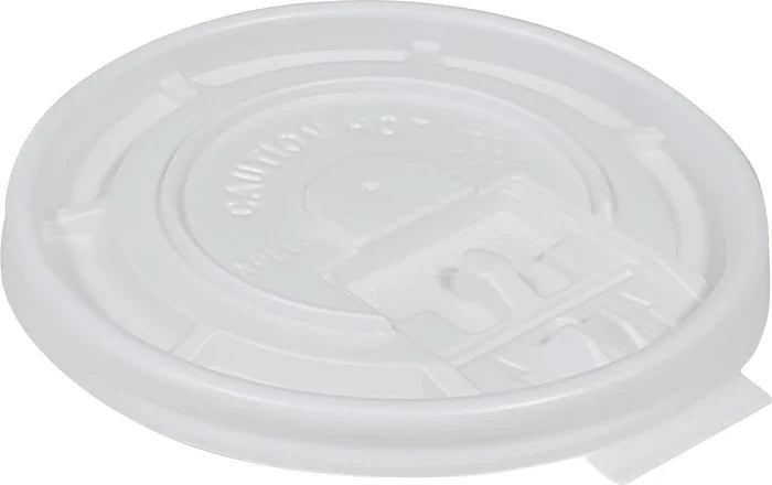 Tear Back Flat Lid for 10-24 Oz Hot Paper Cups, 1000/Cs