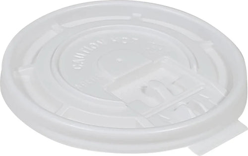 Tear Back Flat Lid for 10-24 Oz Hot Paper Cups, 1000/Cs