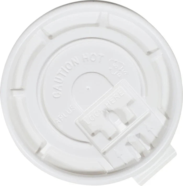 Tear Back Flat Lid for 10-24 Oz Hot Paper Cups, 1000/Cs