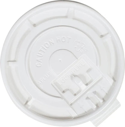 Tear Back Flat Lid for 10-24 Oz Hot Paper Cups, 1000/Cs