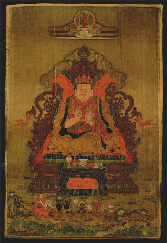 Tenth Shamarpa,Mipam Chodrup Gyatso Image - Tibetan thangka painting, front view