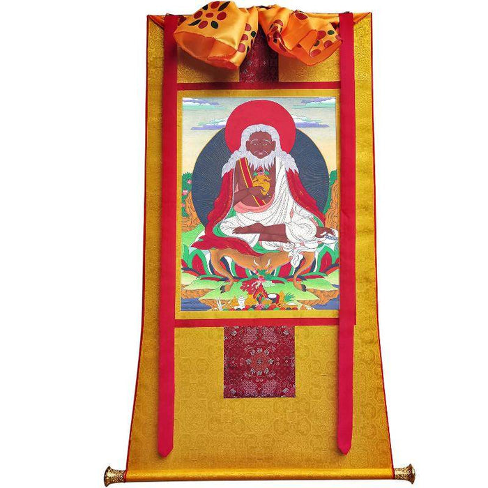 Thangtong Gyalpo - Chakzampa - ཐང་སྟོང་རྒྱལ་པོ་ - Tibetan thangka painting, view 6