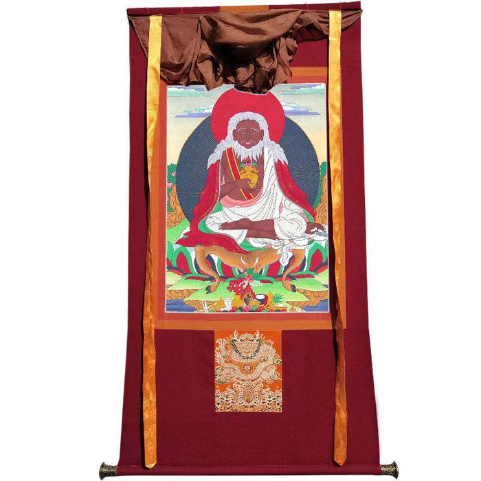 Thangtong Gyalpo - Chakzampa - ཐང་སྟོང་རྒྱལ་པོ་ - Tibetan thangka painting, view 7