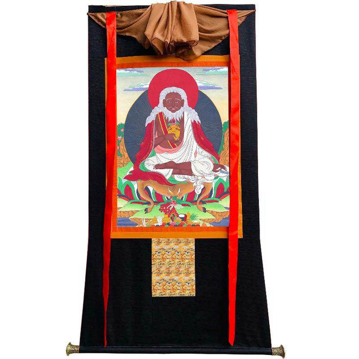 Thangtong Gyalpo - Chakzampa - ཐང་སྟོང་རྒྱལ་པོ་ - Tibetan thangka painting, view 8