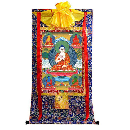 The Mandala of Five Dhyani-Buddhas of Vajradhatu - Tibetan thangka painting, view 4