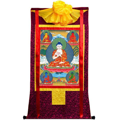 The Mandala of Five Dhyani-Buddhas of Vajradhatu - Tibetan thangka painting, view 5