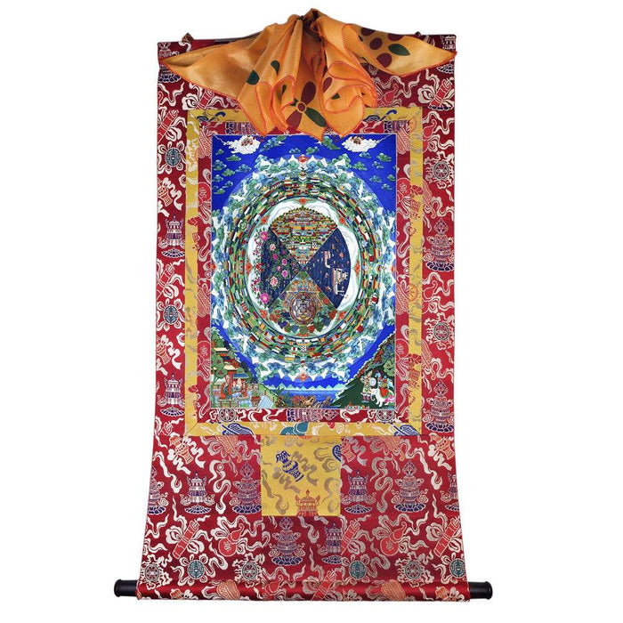 The Three Realms of Samsara Image - Tibetan thangka painting, view 7
