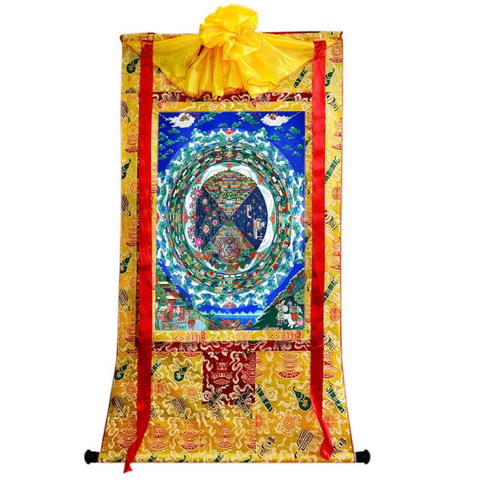 The Three Realms of Samsara Image - Tibetan thangka painting, view 8