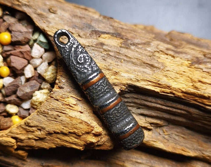 Thokcha Amulet Pendant,Mini Tibetan Ladder of Heaven - Tibetan Buddhist amulet, front view