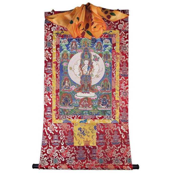 1000 Arms Avalokiteshvara Image - Tibetan thangka painting, view 7