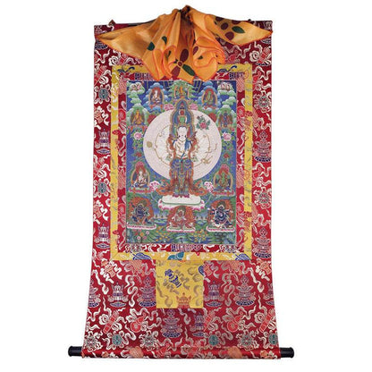 1000 Arms Avalokiteshvara Image - Tibetan thangka painting, view 7