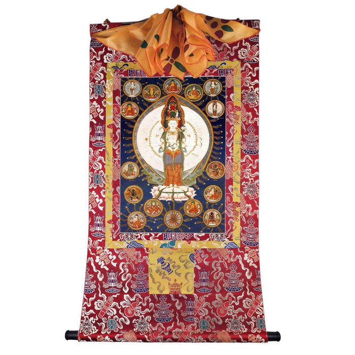 1000 Arms Avalokiteshvara Image - Tibetan thangka painting, view 7