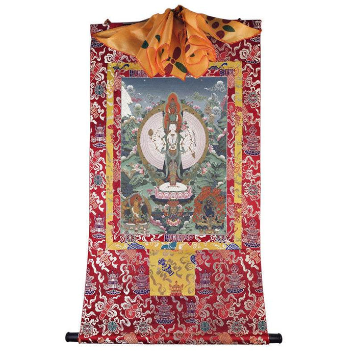 1000 Arms Avalokiteshvara Image - Tibetan thangka painting, view 7