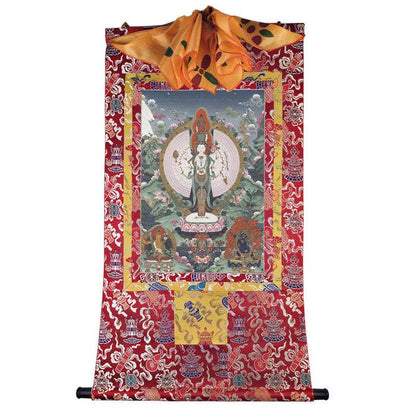 1000 Arms Avalokiteshvara Image - Tibetan thangka painting, view 7
