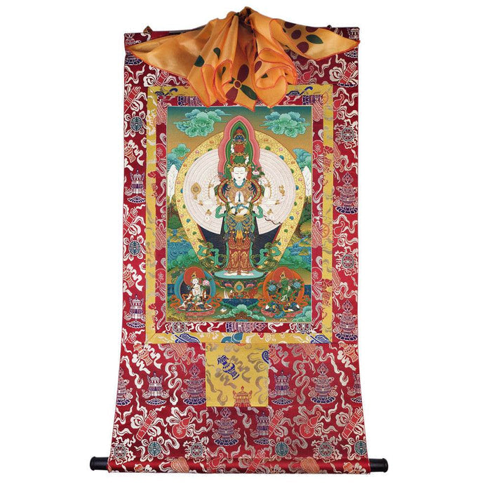 1000 Arms Avalokiteshvara Image - Tibetan thangka painting, view 7