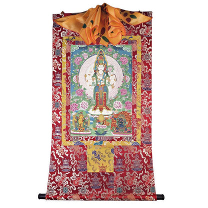 1000 Arms Avalokiteshvara Image - Tibetan thangka painting, view 7