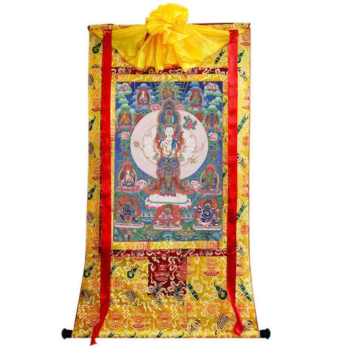1000 Arms Avalokiteshvara Image - Tibetan thangka painting, view 8