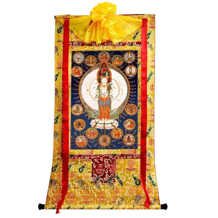 1000 Arms Avalokiteshvara Image - Tibetan thangka painting, view 8