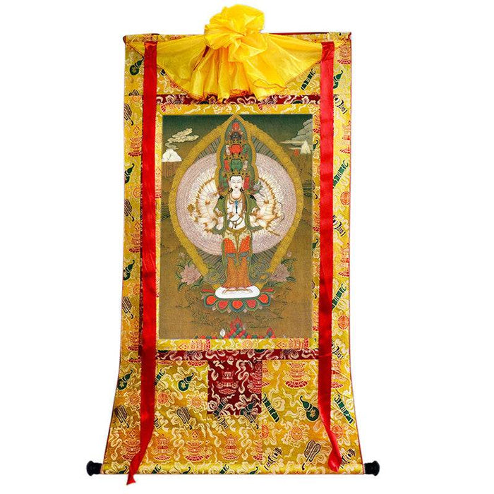 1000 Arms Avalokiteshvara Image - Tibetan thangka painting, view 8