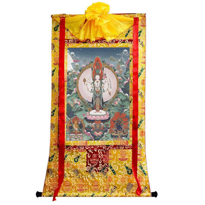 1000 Arms Avalokiteshvara Image - Tibetan thangka painting, view 8