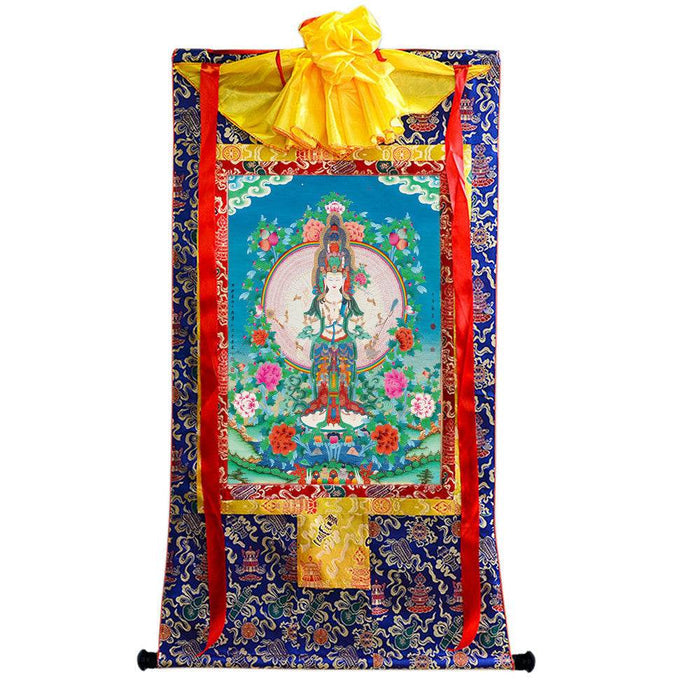 The Thousand-hand Avalokiteshvara - Tibetan thangka painting, view 4