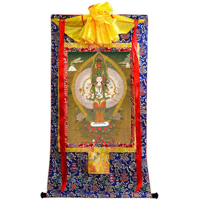 The Thousand-hand Avalokiteshvara - Tibetan thangka painting, view 4