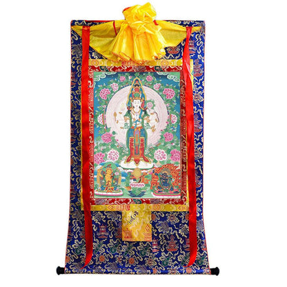 The Thousand-hand Avalokiteshvara - Tibetan thangka painting, view 4