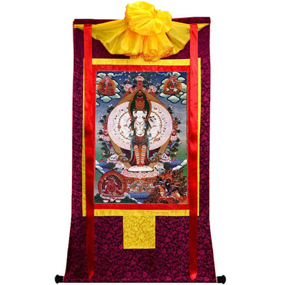 The Thousand-hand Avalokiteshvara - Tibetan thangka painting, view 5