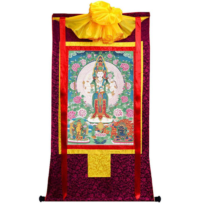 The Thousand-hand Avalokiteshvara - Tibetan thangka painting, view 5