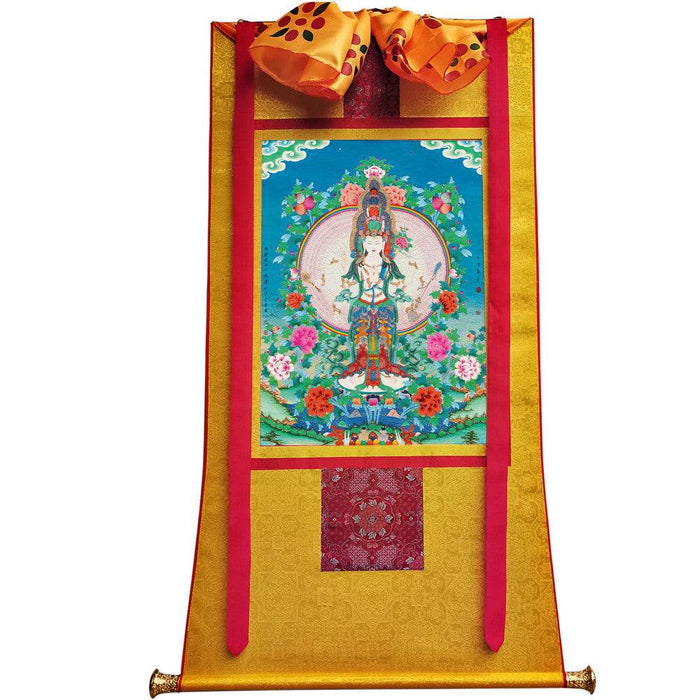 The Thousand-hand Avalokiteshvara - Tibetan thangka painting, view 6