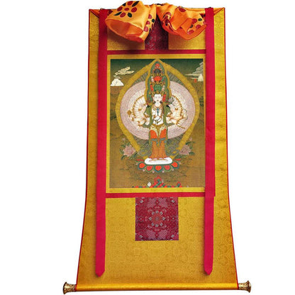 The Thousand-hand Avalokiteshvara - Tibetan thangka painting, view 6