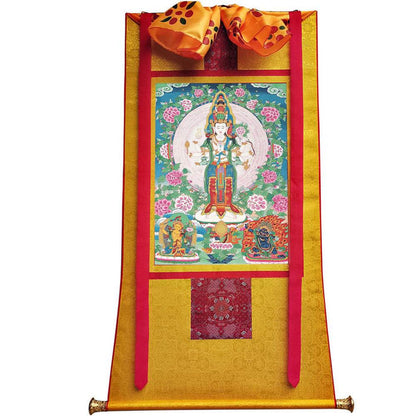 The Thousand-hand Avalokiteshvara - Tibetan thangka painting, view 6