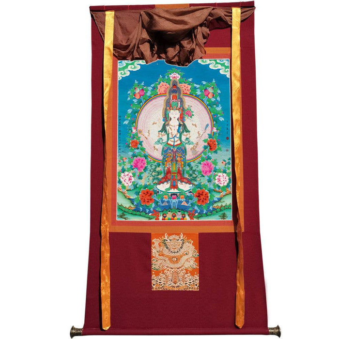 The Thousand-hand Avalokiteshvara - Tibetan thangka painting, view 7
