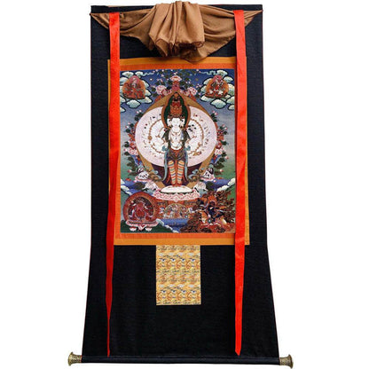 The Thousand-hand Avalokiteshvara - Tibetan thangka painting, view 8