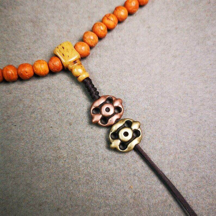 Tibetan Amulet,Vajra Pendant for Mala - Tibetan Buddhist mala beads, view 4