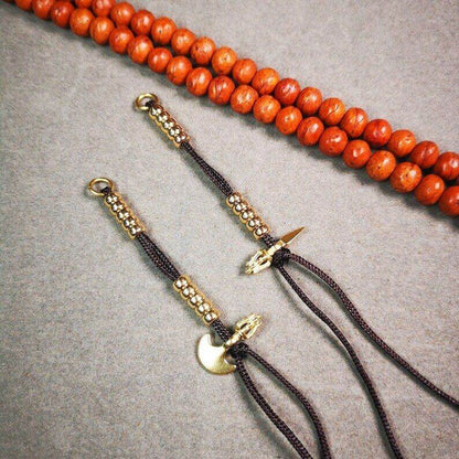 Tibetan Buddhist Mala Counters,Prayer Bead Counters - Tibetan Buddhist mala beads, front view