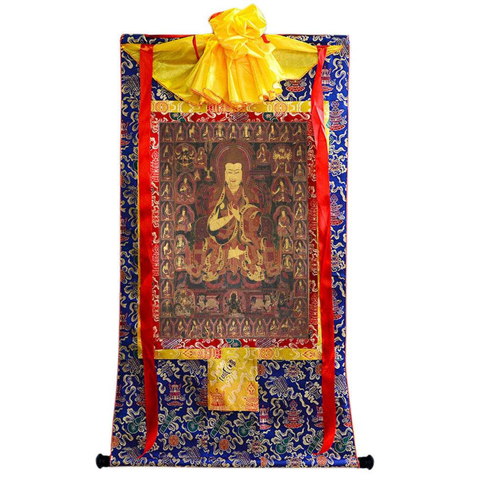 Tsongkhapa - 17th Century - Tibetan thangka painting, view 4