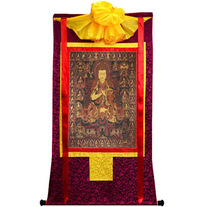 Tsongkhapa - 17th Century - Tibetan thangka painting, view 5