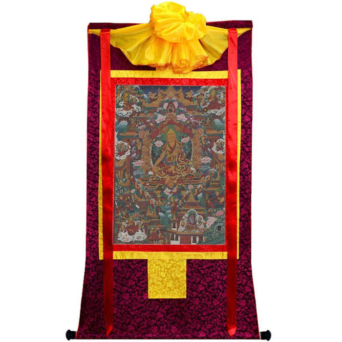 Tsongkhapa - 18th Century - Tibetan thangka painting, view 5