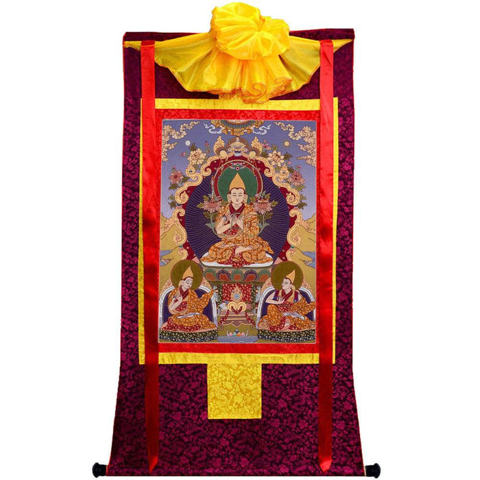 Tsongkhapa - 18th Century - Tibetan thangka painting, view 5