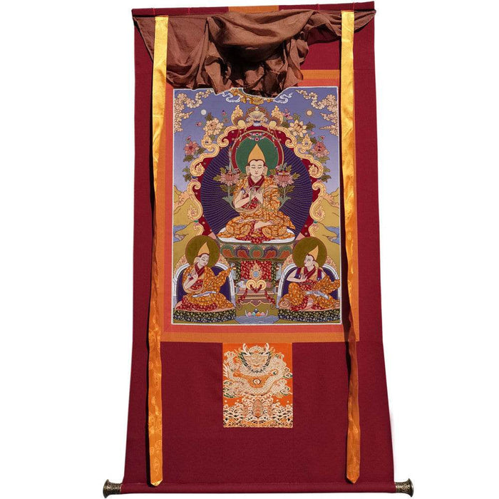 Tsongkhapa - 18th Century - Tibetan thangka painting, view 7