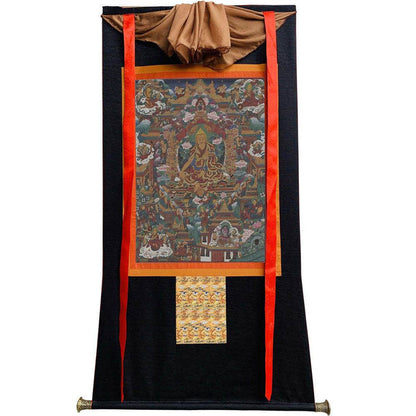 Tsongkhapa - 18th Century - Tibetan thangka painting, view 8